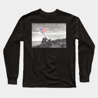 Raising the Flag at Iwo Jima Long Sleeve T-Shirt